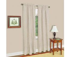 Achim Home Furnishings Buffalo Check Vorhang Panel, Taupe, 42-Inch by 63-Inch