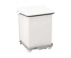 V-Part VB 058099 Professioneller Tretmülleimer, 27 Liter, weiß