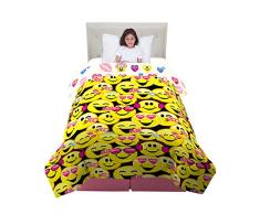 Franco Kinderbettwäsche, superweich Twin Size 64” x 86” Emojination