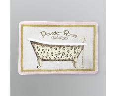 Vintage Apotheker Leopard Badewanne Badteppich/Badematte mit Rutschfester Latexunterseite