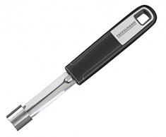 FACKELMANN Apfelentkerner 20 cm Sense, Apfelkernausstecher mit rutschfestem und ergonomischem Soft-Touch-Griff aus Kunststoff (Farbe: Silber/Schwarz), Menge: 1 Stück