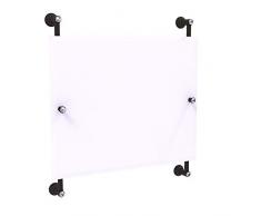 Allied Brass Carolina Crystal Landscape Rectangular Frameless Rail Mounted Mirror Wandspiegel, Oil Rubbed Bronze