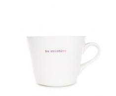 Keith Brymer Jones KBJ-0594 Word Range Tasse, porzellan, 350 milliliters, weiß