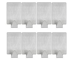 mumbi Handtuchhalter selbstklebend Handtuchhaken ohne bohren Klebehaken rechteckig Edelstahl 8er Set