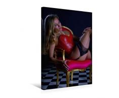 Premium Textil-Leinwand 30 x 45 cm Hoch-Format Der Rote Stuhl | Wandbild, HD-Bild auf Keilrahmen, Fertigbild auf hochwertigem Vlies, Leinwanddruck von Claus Eckerlin