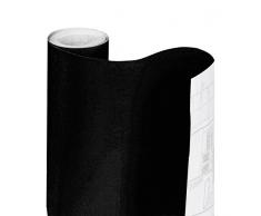 Smart Design Regaleinlage mit Kleber – abwischbar – zuschneidbares und abnehmbares Material – einfaches Abziehen – für Regale, Schubladen, Flache Oberflächen – Küche 18-Inch x 20-Feet schwarz