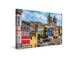 Premium Textil-Leinwand 45 cm x 30 cm quer, Pelourinho Salvador da Bahia | Wandbild, Bild auf Keilrahmen, Fertigbild auf echter Leinwand, Leinwanddruck: Bahia - die Wiege Brasiliens (CALVENDO Orte);CALVENDO Orte