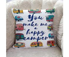 Rosen Garten Dekorativer Überwurf Kissenbezug Happy Snowman and Cardinals Winter Urlaub Merry Christmas Kissenbezug quadratisch Kissenbezug Super Soft Brushed Stoff Kissenbezug für Home Couch Sofa Bett 18 x 18 Car2rge4436