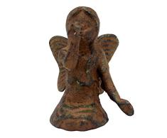 VIPSSCI Gusseisen Kleinen Garten Fairy Statue mit Vogel, Engel Figur Pixie