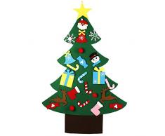 Suroomy Weihnachtsbaum, Filz, Weihnachtsbaum, Weihnachtsdekoration, Kinder, Tür, Fenster, Wanddekoration