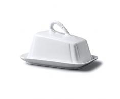 WM Bartleet & Sons 1750 T305 Käseplatte mit Deckel, Porzellan, 23 cm, Weiß