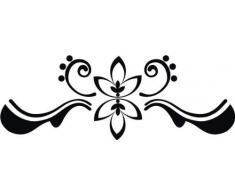 INDIGOS 4051095048817 Wandtattoo w423 Pflanze Blume 120 x 43 cm, schwarz