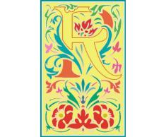 Indigos 4051719711578 Wandtattoo MF086 R Buchstabe wundervolles Ornament Pflanze Blume Tribal 80 x 49 cm