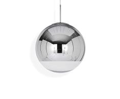 Tom Dixon Hängelampenschirm mit Spiegelkugel (50 cm), leicht und platzsparend, moderner Lampenschirm, wunderschön reflektierendes Chrom-Finish