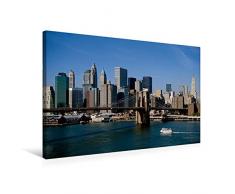 Premium Textil-Leinwand 75 x 50 cm Quer-Format Skyline Manhattan, New York, USA | Wandbild, HD-Bild auf Keilrahmen, Fertigbild auf hochwertigem Vlies, Leinwanddruck von Rainer Grosskopf