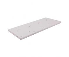 Ailime Topper Corrector Einzelmatratze, 80 x 190 x 10 cm, Abnehmbarer Aloe Vera, beige, EIN Quadrat