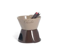 Home Chocolat Fondueset Schokolade für 2 Personen, Braun/Beige