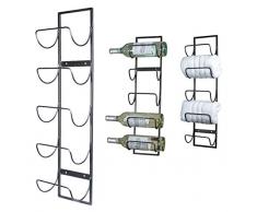 5 Flasche Wand montiert Weinregal, Metall, Handtuch Rack