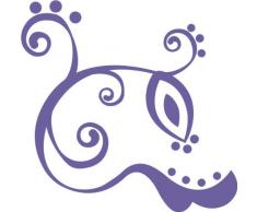 INDIGOS 4051095047438 Wandtattoo w420 Pflanze Blume 120 x 118 cm, violett