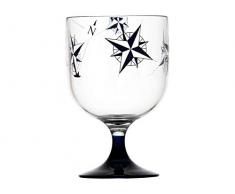 Marine Business Northwind Weinglas Mini stapelbar, transparent und blau, 7 x 7 x 11.2 cm, 6 Stück