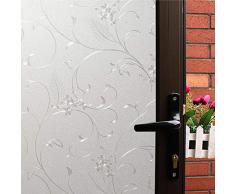 Mikomer Sichtschutz Fensterfolie Sichtschutzfolie Weizen Statische Glas Tür Folie, Nicht selbstklebend Fenster selbst/Abnehmbare/Hitze Control/Anti UV-für Büro und Home Dekoration 35 by 78.7-inch J10