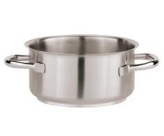 PADERNO 11010–18 High Hälfte Kasserolle, 2 Griffe in Edelstahl, 18 cm