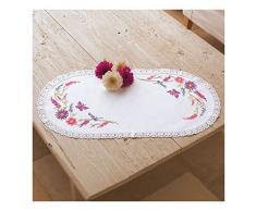 Vervaco Tischdecke Wildblumen Stickpackung im vorgedruckten/vorgezeichneten Kreuzstich, Baumwolle, Mehrfarbig, 30 x 60 x 0.3 cm