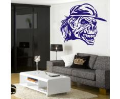 INDIGOS 4052166174855 Wandtattoo w932 Dämon-faced Wandaufkleber 120 x 107 cm, blau