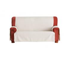 Eysa Bianca Nicht elastisch Sofa Ã¼berwurf 4 sitzer, Baumwolle, 00-Ecru, 37 x 7 x 29 cm