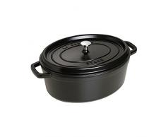 Staub 7 Quart Oval Cocotte, Black by Staub