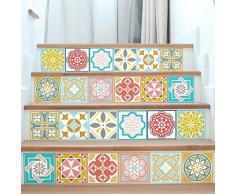 WALPLUS wt1521Â Malia Bunte Fliesen Wandbild stickers-15Â cm x 15Â cm-24Â PCS, gemischt, 15Â cmx15cmx0.02Â cm