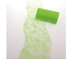 Deko AS GmbH Sizoflor Tischband Wellenschnitt hellgrün ca. 12,5 cm Rolle 25 Meter 60W 007-R