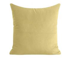 Eurofirany Kissenhülle Kissenbezug Couchkissen Sofakissen Bettkissen Zimmerdekoration Elegant Edel Exklusiv Samt Velvet Weich, Senf, 40x40cm, 2