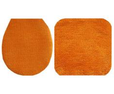 Pana 459200335 Garnitur 2 TLG.: Bidetteppich 50 x 50 cm und Deckelbezug 50 x 47 cm Muskat