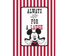 Disney Wandbild von Komar | Mickey Mouse Laugh | Kinderzimmer, Babyzimmer, Dekoration, Kunstdruck | Größe 30x40cm (Breite x Höhe) | ohne Rahmen | WB039-30x40