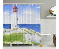 Manerly Badezimmer Dusche Vorhang Mermaid Galaxy Print, Polyester Schimmelresistent Wasserdicht Bad Vorhänge mit Gratis Haken, 180,3 x 180,3 cm (180 cm x 180 cm) ¡ Multi7