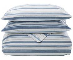 Bed-Fashion Bettbezug, Flanell, Blau, doppelte, 200 x 220 cm, 3-teilig