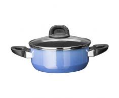 Silit Modesto Line Kochtopf 20cm, Glasdeckel, Bratentopf 2,4l, Silargan Funktionskeramik, Topf Induktion, blau