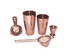 Barfly M37106CP Cocktail Shaking Set, 5 Piece, Copper