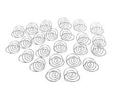 Darice Tischkartenhalter für Hochzeit, 24 Stück 24 Piece Silver Table Swirl