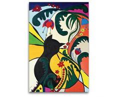 Premium Textil-Leinwand 80 x 120 cm Hoch-Format Flower-Kätz, Petra Kolossa, Acryl auf Leinwand, 70x50, 2013 | Wandbild, HD-Bild auf Keilrahmen, Fertigbild auf hochwertigem Vlies, Leinwanddruck von Petra Kolossa