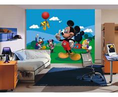AG Design FTDXXL 0248 Mickey Mouse Disney, Papier Fototapete Kinderzimmer- 360x255 cm - 4 teile, Papier, multicolor, 0,1 x 360 x 255 cm