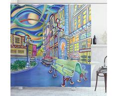 ambesonne Polyester-Home Decor Kollektion-Badezimmer Dusche Vorhang Sets, Polyester, Multi 24, 69W x 70L