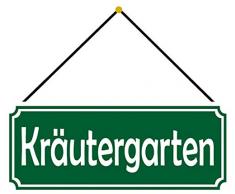 Schatzmix Garten Kräutergarten Metallschild 27x10 cm Deko tin Sign mit Kordel Blechschild, Blech, Mehrfarbig