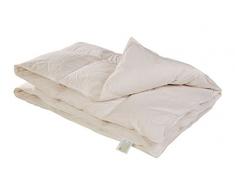 Wolkenkind Premium Feder-Bettdecke MADRID 100% Baumwolle, 135 x 200cm, weiß, Federbett, Kassettenbett 4 x 6, Made in Germany