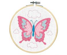 Vervaco PN-0180496 Schmetterling Bastelset mit Filz, Baumwolle, mehrfarbig, ca. 16 x 16 cm x 6,4