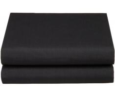 Luxury Cathay Spannbetttuch für Einzelbett, seidig weiches Polyester King schwarz