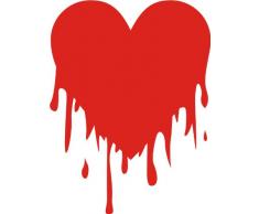 INDIGOS 4051095044567 Wandtattoo w367 Herzen Wandauskleber in 3 Größen, 96 x 71 cm, rot