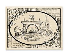 Stampendous Holzstempel, Feuerstelle Efeu