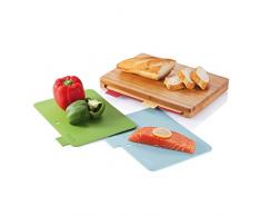 Loooqs P261.219 Schneidebrett Set im Index Design, Bambus, mehrfarbig, 35,1 x 25 x 3,5 cm